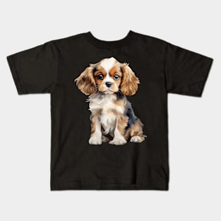 Puppy Cavariel King Charles Spaniel Kids T-Shirt